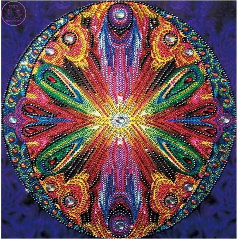 NORIMPEX Diamantové malování 7D Mandalový ovál 30x40cm