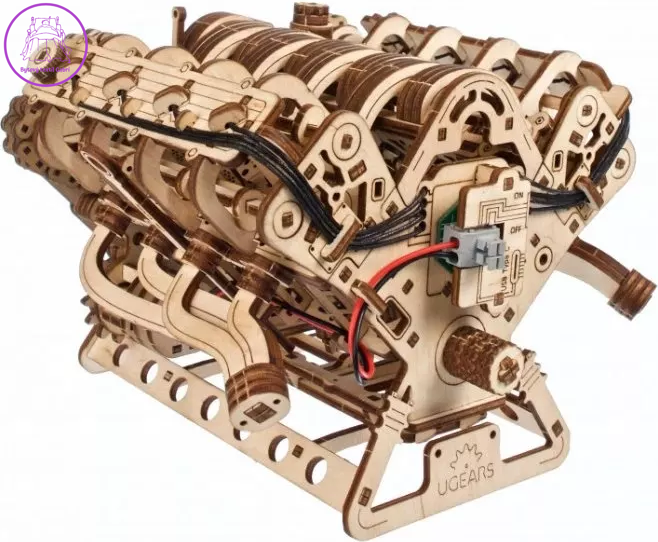 UGEARS 3D puzzle Motor V8, 776 dílků