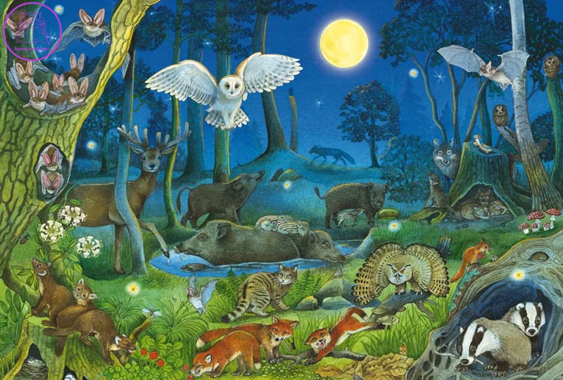 SCHMIDT Puzzle Lesní zvířátka v noci 100 dílků SCHMIDT Puzzle Lesní zvířátka v noci 100 dílků
