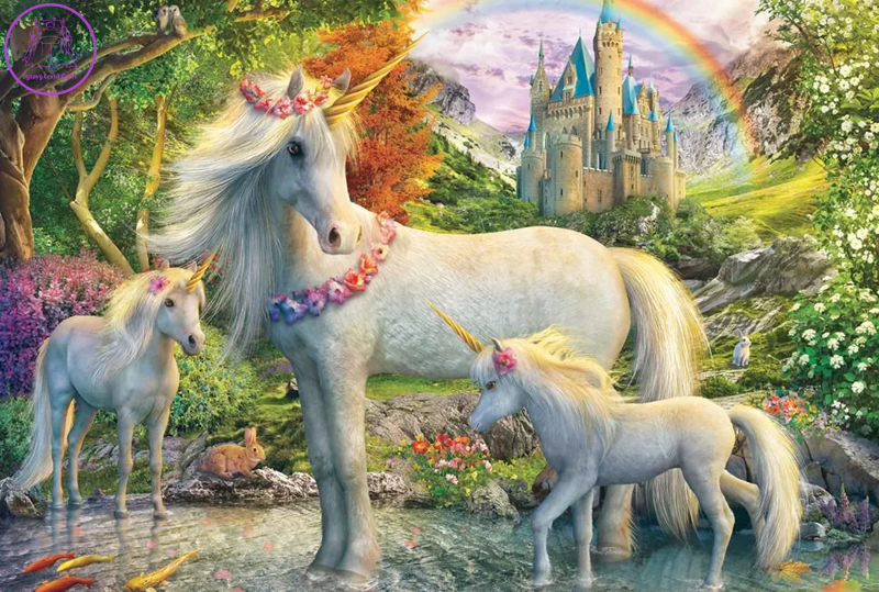 SCHMIDT Puzzle Jednorožec s mláďaty 200 dílků SCHMIDT Puzzle Jednorožec s mláďaty 200 dílků
