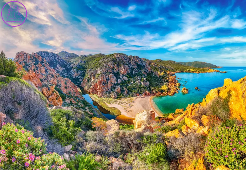 CASTORLAND Puzzle Costa Paradiso, Sardínie 1500 dílků CASTORLAND Puzzle Costa Paradiso, Sardínie 1500 dílků