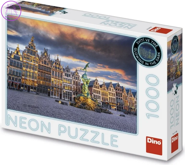 DINO Svítící puzzle Bouře nad Antverpami 1000 dílků DINO Svítící puzzle Bouře nad Antverpami 1000 dílků