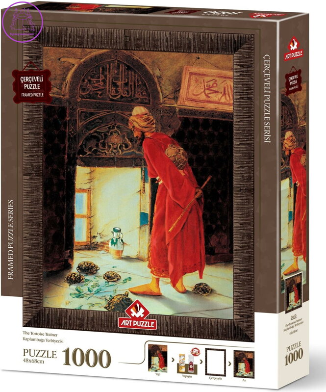 ART PUZZLE Puzzle s rámem a lepidlem 3v1 Cvičitel želv 1000 dílků