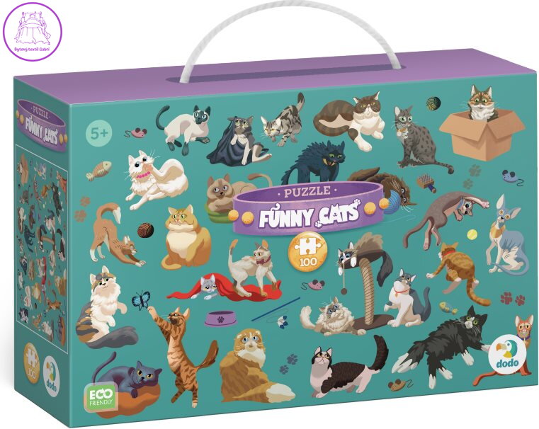 DODO Puzzle Zábavné kočky 100 dílků DODO Puzzle Zábavné kočky 100 dílků