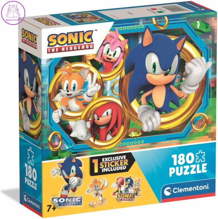CLEMENTONI Puzzle Ježek Sonic 180 dílků CLEMENTONI Puzzle Ježek Sonic 180 dílků