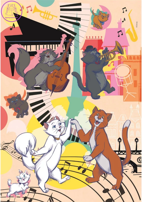 CLEMENTONI Puzzle Aristokočky 104 dílků CLEMENTONI Puzzle Aristokočky 104 dílků