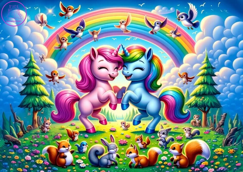 ART PUZZLE Puzzle Jednorožci s duhou 25 dílků ART PUZZLE Puzzle Jednorožci s duhou 25 dílků