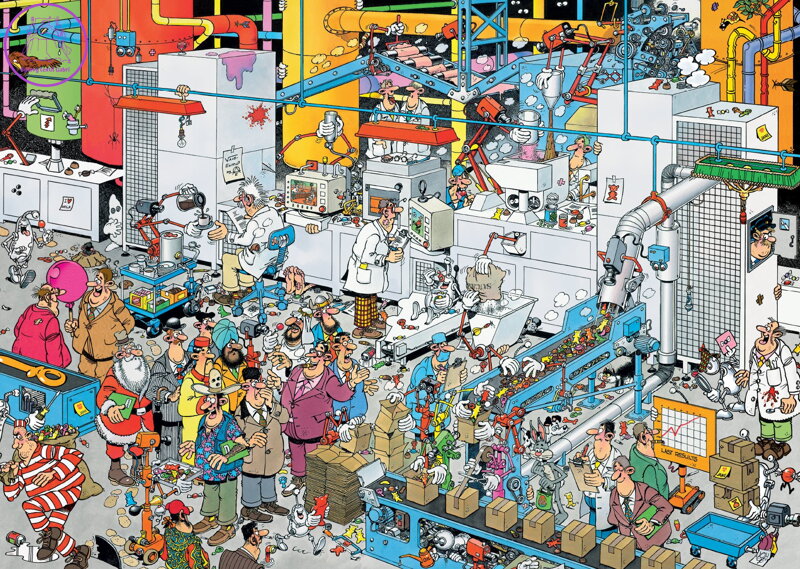 JUMBO Puzzle JvH Továrna na sladkosti 500 dílků