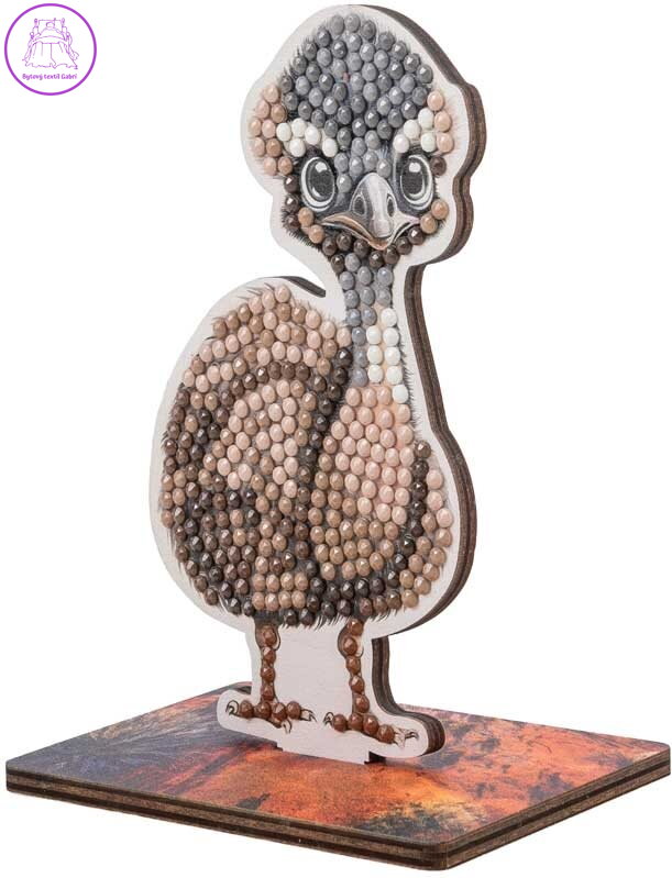 CRYSTAL ART Diamantové malování Na zemi: Emu