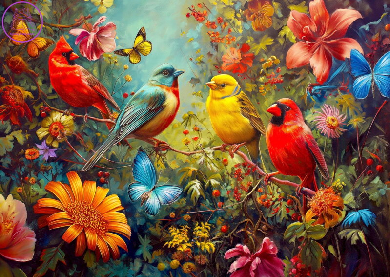 ENJOY Puzzle Cvrlikání a Třepotání 1000 dílků ENJOY Puzzle Cvrlikání a Třepotání 1000 dílků