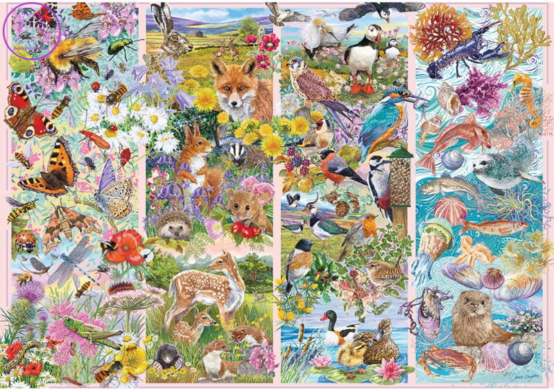 GIBSONS Puzzle Zvědaví tvorové 500 dílků GIBSONS Puzzle Zvědaví tvorové 500 dílků