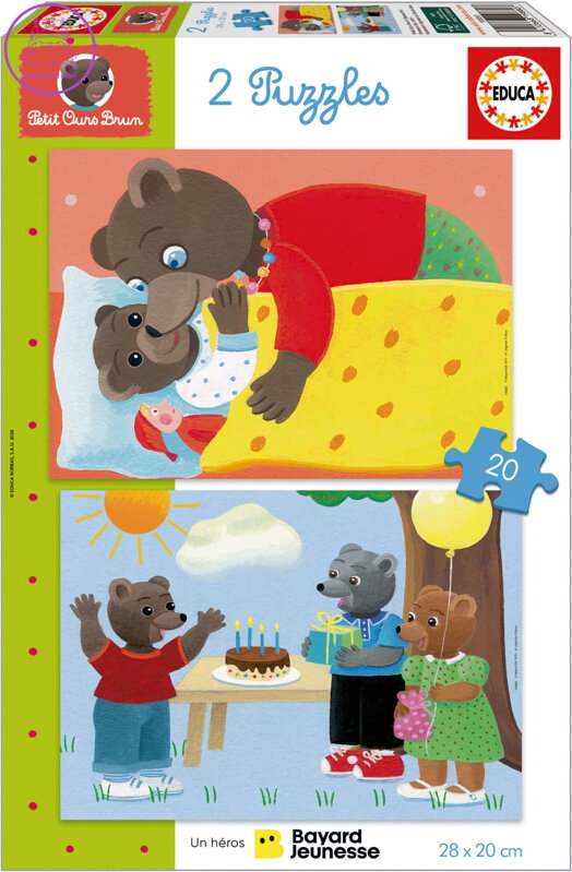 EDUCA Puzzle Petit Our Brun 2x20 dílků EDUCA Puzzle Petit Our Brun 2x20 dílků