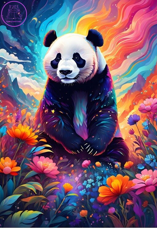 ALIPSON Puzzle Barevná panda 1000 dílků ALIPSON Puzzle Barevná panda 1000 dílků