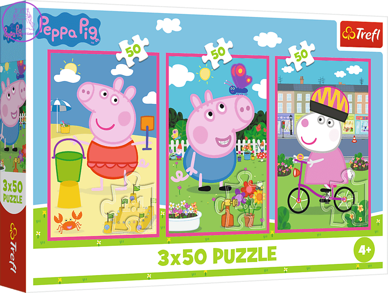 TREFL Puzzle Prasátko Peppa: Síla přátelství 3x50 dílků TREFL Puzzle Prasátko Peppa: Síla přátelství 3x50 dílků