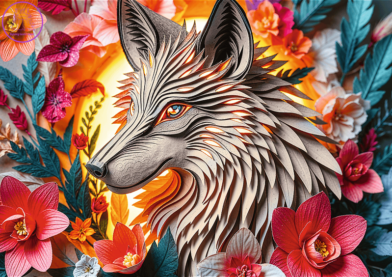TREFL Puzzle Paper Art: Vlk 1000 dílků TREFL Puzzle Paper Art: Vlk 1000 dílků