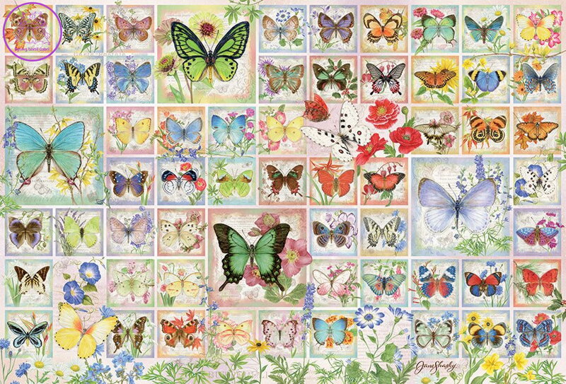 COBBLE HILL Puzzle Motýli a květiny 2000 dílků COBBLE HILL Puzzle Motýli a květiny 2000 dílků