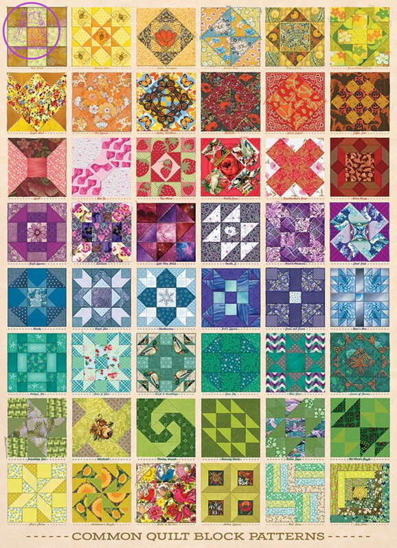 COBBLE HILL Puzzle Kostky prošívané deky 1000 dílků COBBLE HILL Puzzle Kostky prošívané deky 1000 dílků