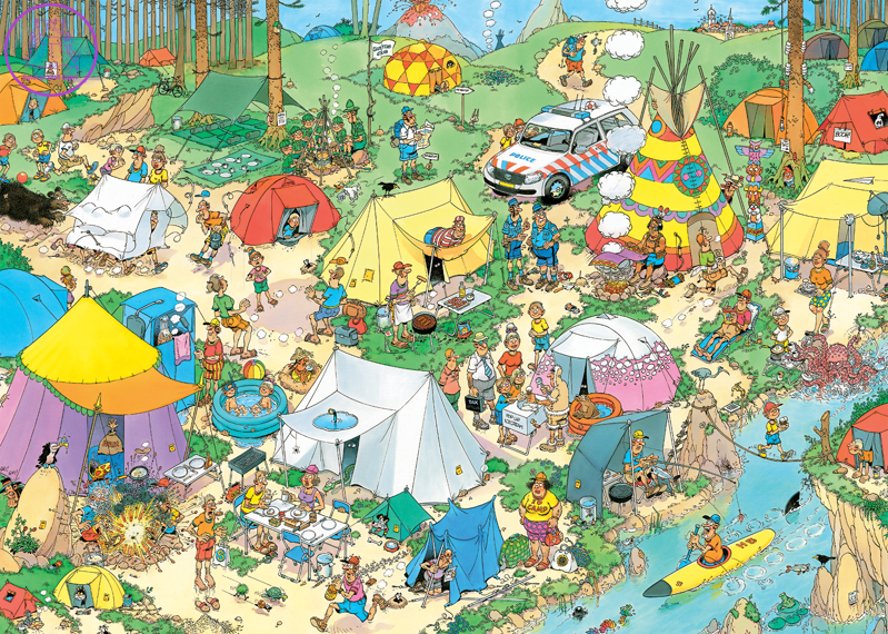 JUMBO Puzzle JvH Kempování v lese 1000 dílků JUMBO Puzzle JvH Kempování v lese 1000 dílků