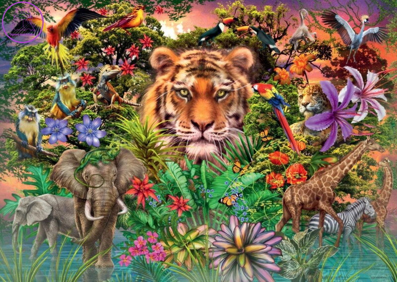 RAVENSBURGER Puzzle Exotická zvířata 1000 dílků RAVENSBURGER Puzzle Exotická zvířata 1000 dílků