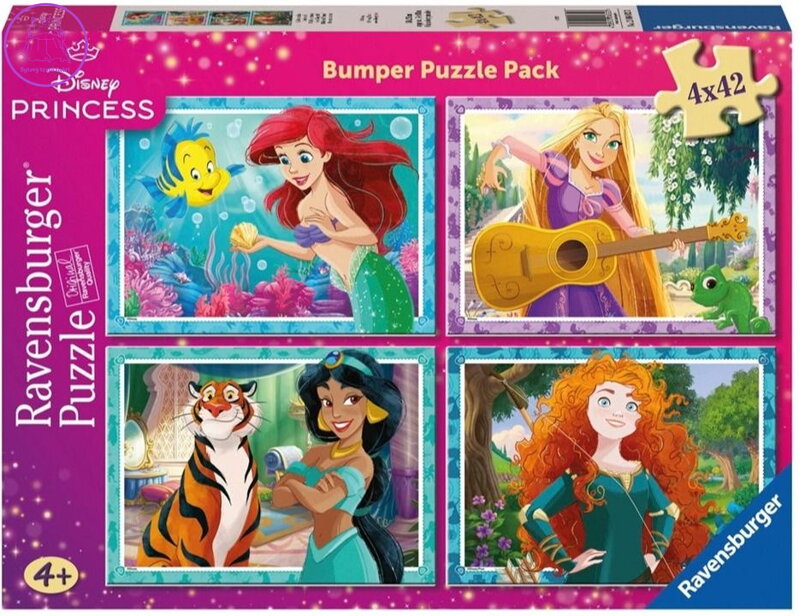RAVENSBURGER Puzzle Disney princezny 4x42 dílků RAVENSBURGER Puzzle Disney princezny 4x42 dílků