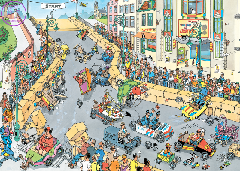 JUMBO Puzzle JvH Závod soapboxů 1000 dílků JUMBO Puzzle JvH Závod soapboxů 1000 dílků