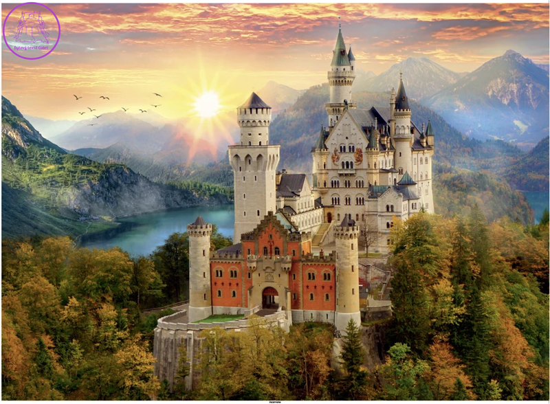 DINO Puzzle Malovaný Neuswanstein 1000 dílků DINO Puzzle Malovaný Neuswanstein 1000 dílků