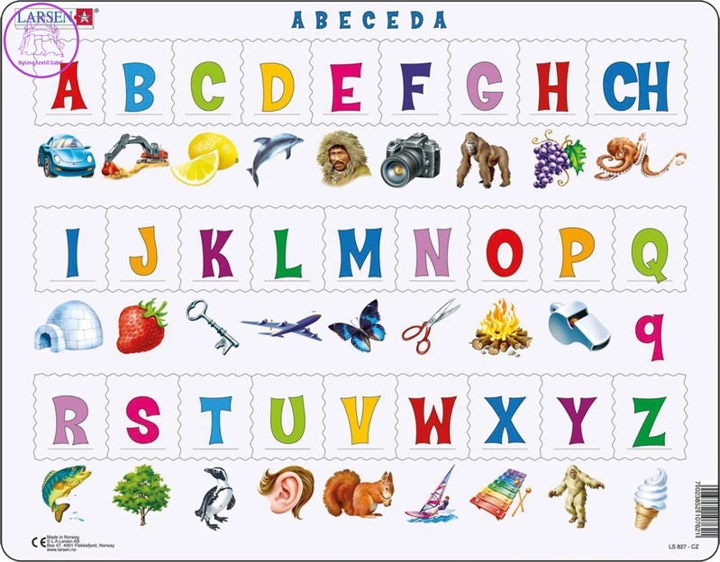 LARSEN Puzzle Abeceda 27 dílků LARSEN Puzzle Abeceda 27 dílků