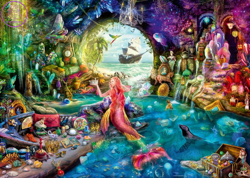 RAVENSBURGER Puzzle Tajemný poklad mořské panny 1000 dílků RAVENSBURGER Puzzle Tajemný poklad mořské panny 1000 dílků