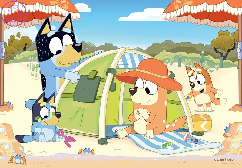 RAVENSBURGER Puzzle Bluey na pláži 35 dílků RAVENSBURGER Puzzle Bluey na pláži 35 dílků