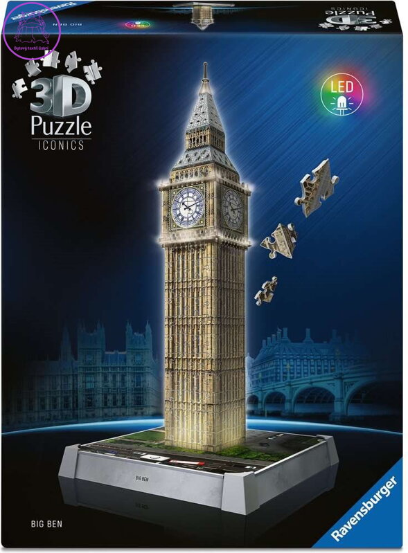RAVENSBURGER Svítící 3D puzzle Iconics: Big Ben (Noční edice) 216 dílků