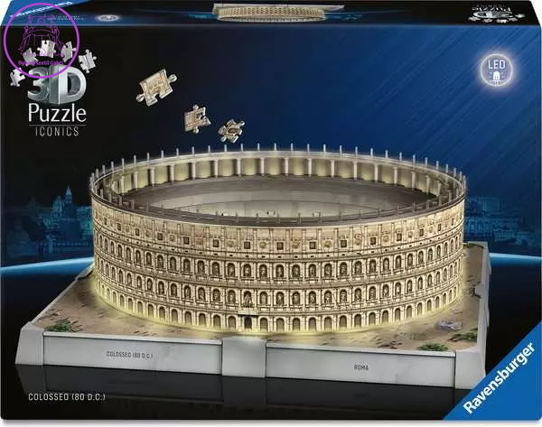 RAVENSBURGER Svítící 3D puzzle Iconics: Koloseum (Noční edice) 216 dílků