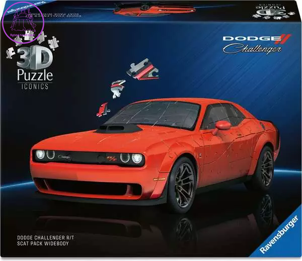 RAVENSBURGER 3D puzzle Iconics: Dodge Challenger R,T Scat Pack Widebody 108 dílků