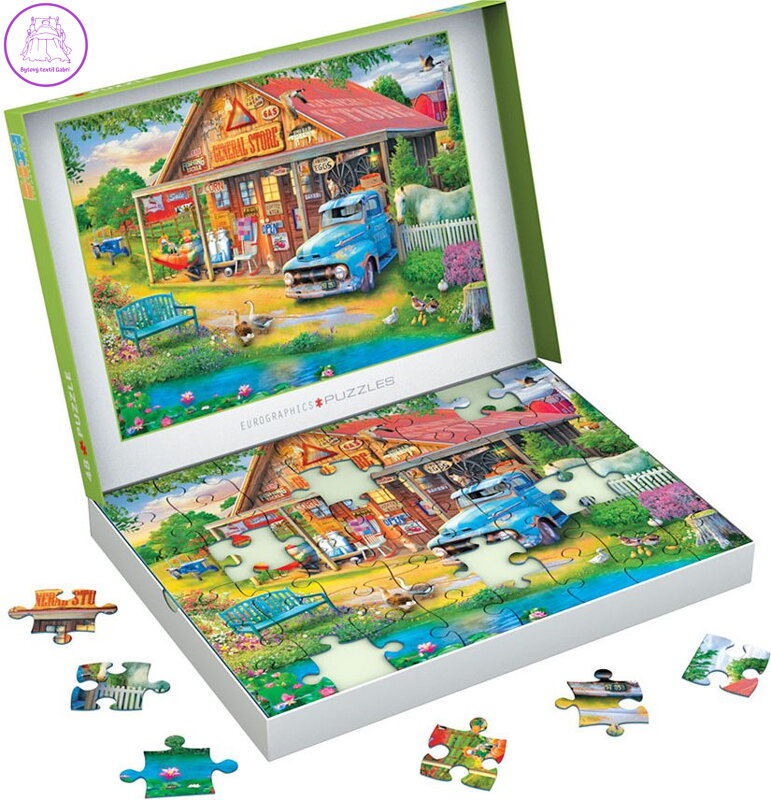 EUROGRAPHICS Puzzle Connecting Pieces: Vesnický obchůdek 48 dílků
