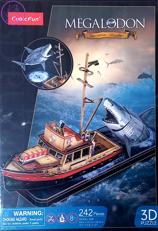 CUBICFUN 3D puzzle Čelisti: Útok žraloka 242 dílků