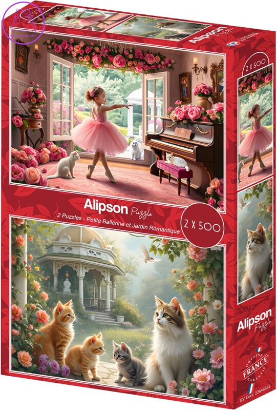 ALIPSON Puzzle Malá balerína a Romantická zahrada 2x500 dílků