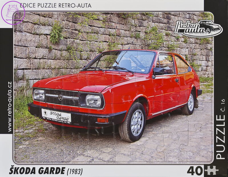RETRO-AUTA Puzzle č.16 ŠKODA GARDE (1983) 40 dílků RETRO-AUTA Puzzle č.16 ŠKODA GARDE (1983) 40 dílků
