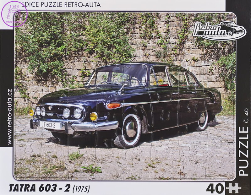 RETRO-AUTA Puzzle č.40 TATRA 603 - 2 (1975) 40 dílků RETRO-AUTA Puzzle č.40 TATRA 603 - 2 (1975) 40 dílků