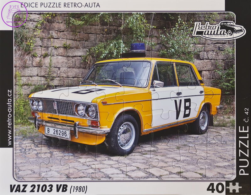 RETRO-AUTA Puzzle č.42 VAZ 2103 VB (1980) 40 dílků RETRO-AUTA Puzzle č.42 VAZ 2103 VB (1980) 40 dílků