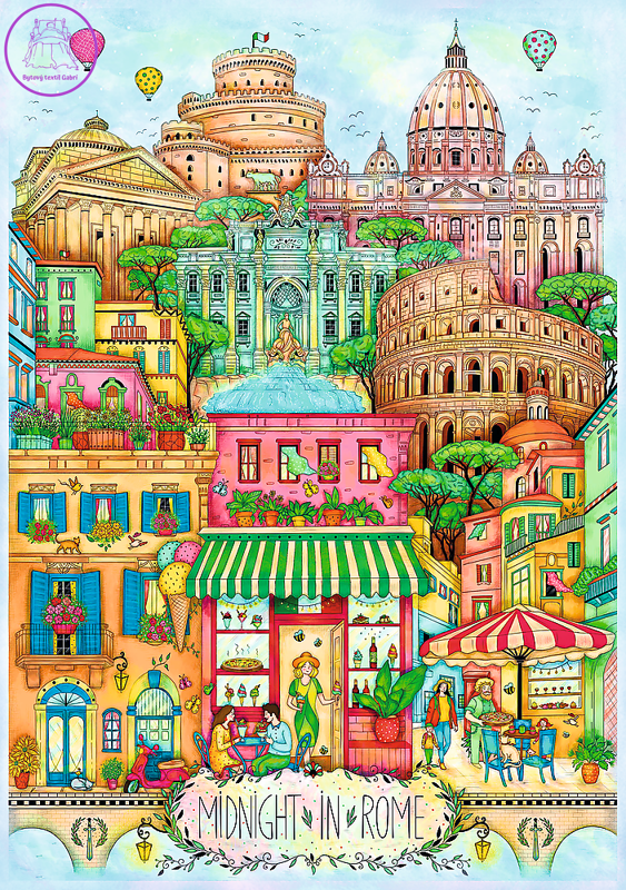 TREFL Puzzle Premium Plus Půlnoc v Římě 1000 dílků