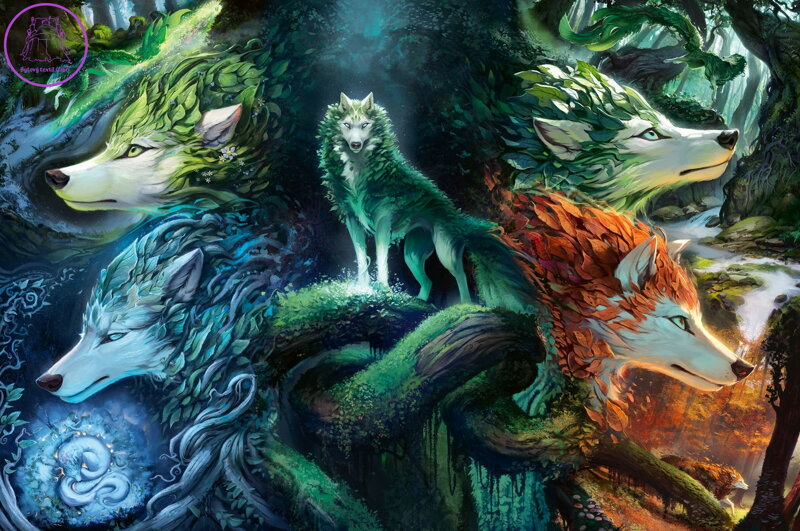 RAVENSBURGER Puzzle Mystičtí vlci 7000 dílků RAVENSBURGER Puzzle Mystičtí vlci 7000 dílků