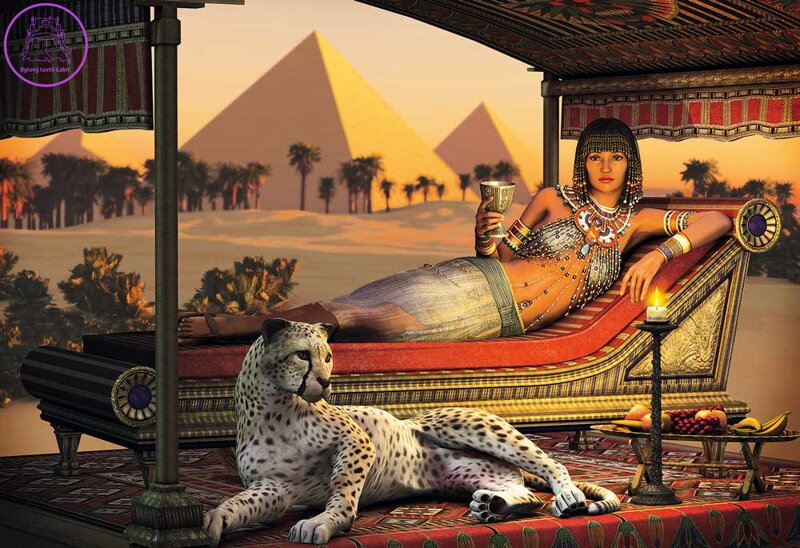 MAGNOLIA Puzzle Večeře u pyramid 1000 dílků