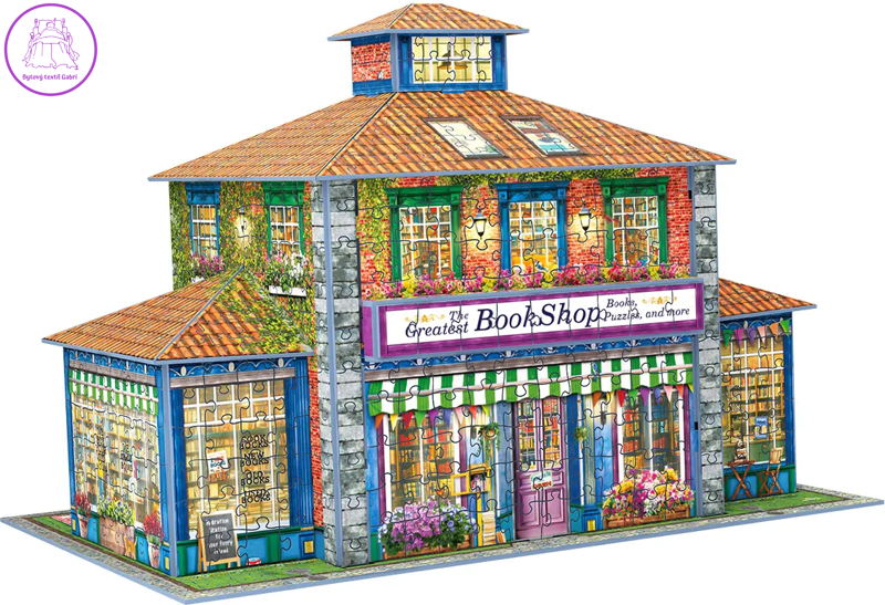 EUROGRAPHICS 3D puzzle Knihkupectví 1389 dílků