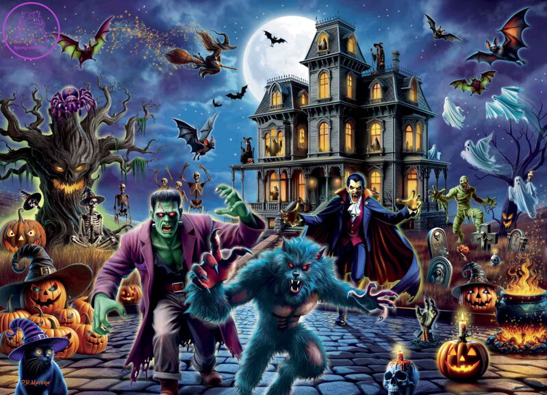SCHMIDT Puzzle Halloweenská noc 1000 dílků