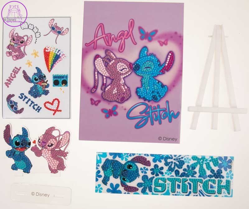 CRAFT ID Diamantové malování Angel a Stitch se stojánkem