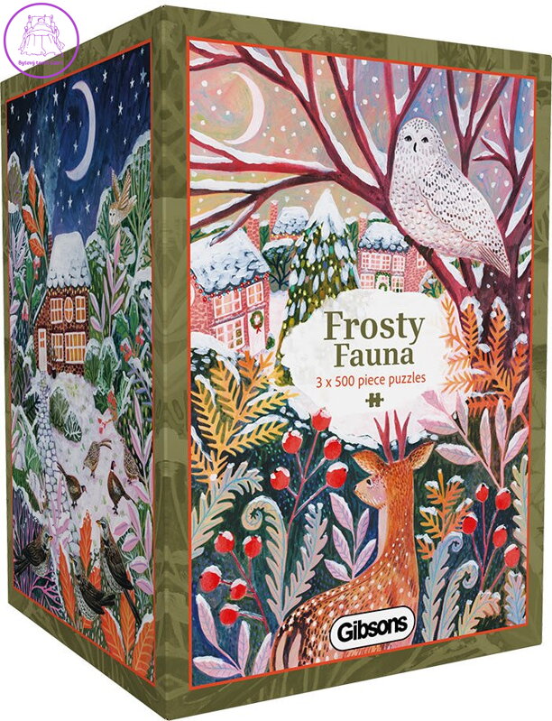 GIBSONS Puzzle Mrazivá fauna 3x500 dílků