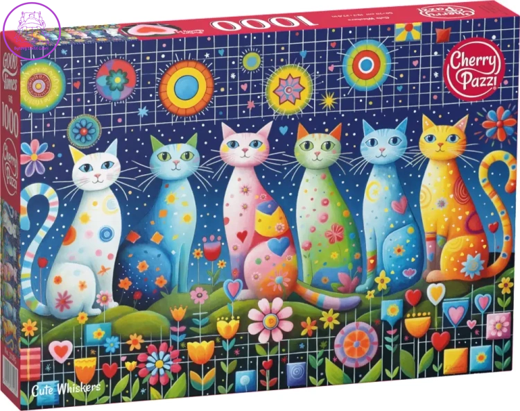 CHERRY PAZZI Puzzle Roztomilé kočky 1000 dílků CHERRY PAZZI Puzzle Roztomilé kočky 1000 dílků