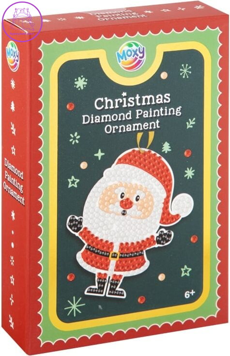 MOXY Diamantové malování Vánoční ozdoby Santa