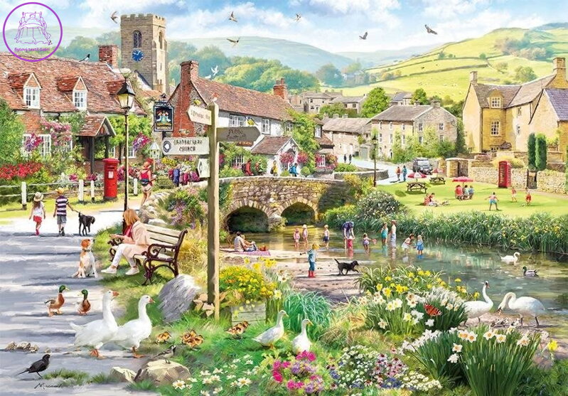 GIBSONS Puzzle Lidé u potoka 500 dílků GIBSONS Puzzle Lidé u potoka 500 dílků