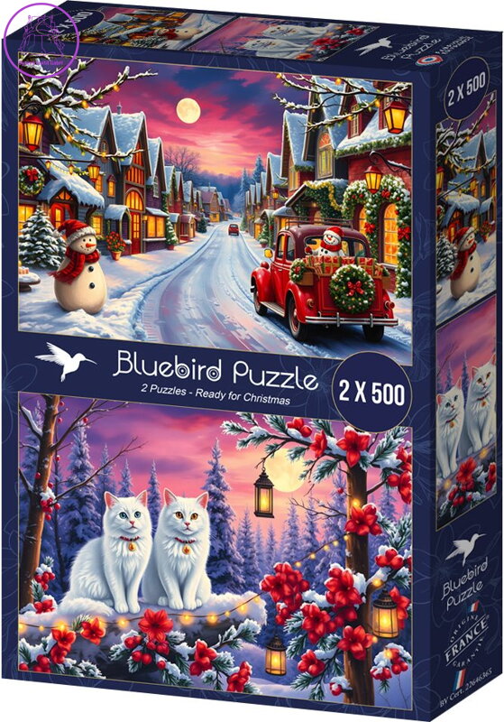 BLUEBIRD Puzzle Připraveni na Vánoce 2x500 dílků BLUEBIRD Puzzle Připraveni na Vánoce 2x500 dílků