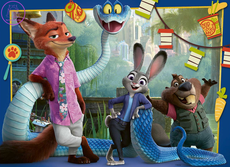 RAVENSBURGER Puzzle Zootropolis: Město zvířat XXL 100 dílků